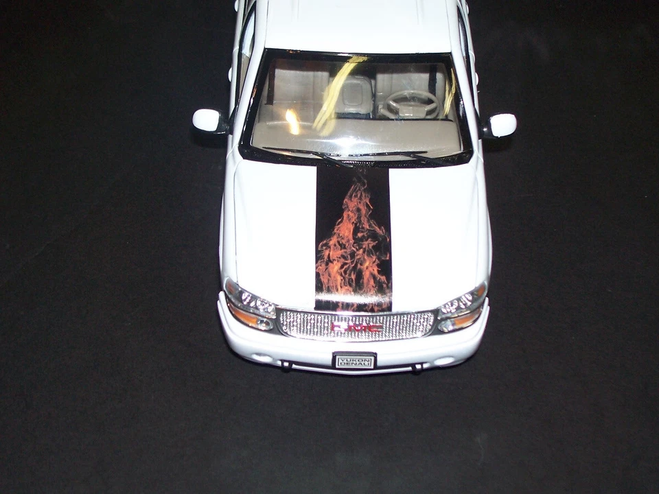 Capó central a rayas con llamas de fuego real para auto camión Camaro Mustang F150 Jeep Foto 2 de 3