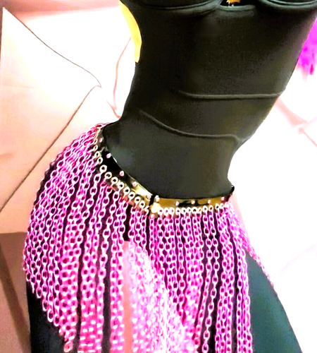 Sexy Purple Love Kettenrock Minirock Customized Dance Gothic BDSM  L & C-S. 006 - Bild 7 von 10