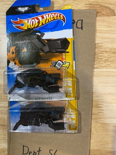 Lot of 2 Hot Wheels 2012 New Models The Bat 27/50 Dark Knight Rises Batman #6 - Picture 3 of 4
