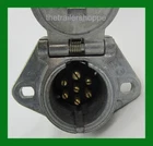 7 Way Socket Semi Trailer Truck Light Connector Round Split Pin Receptacle Plug