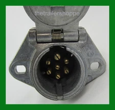 7 Way Socket Semi Trailer Truck Light Connector Round Split Pin Receptacle Plug