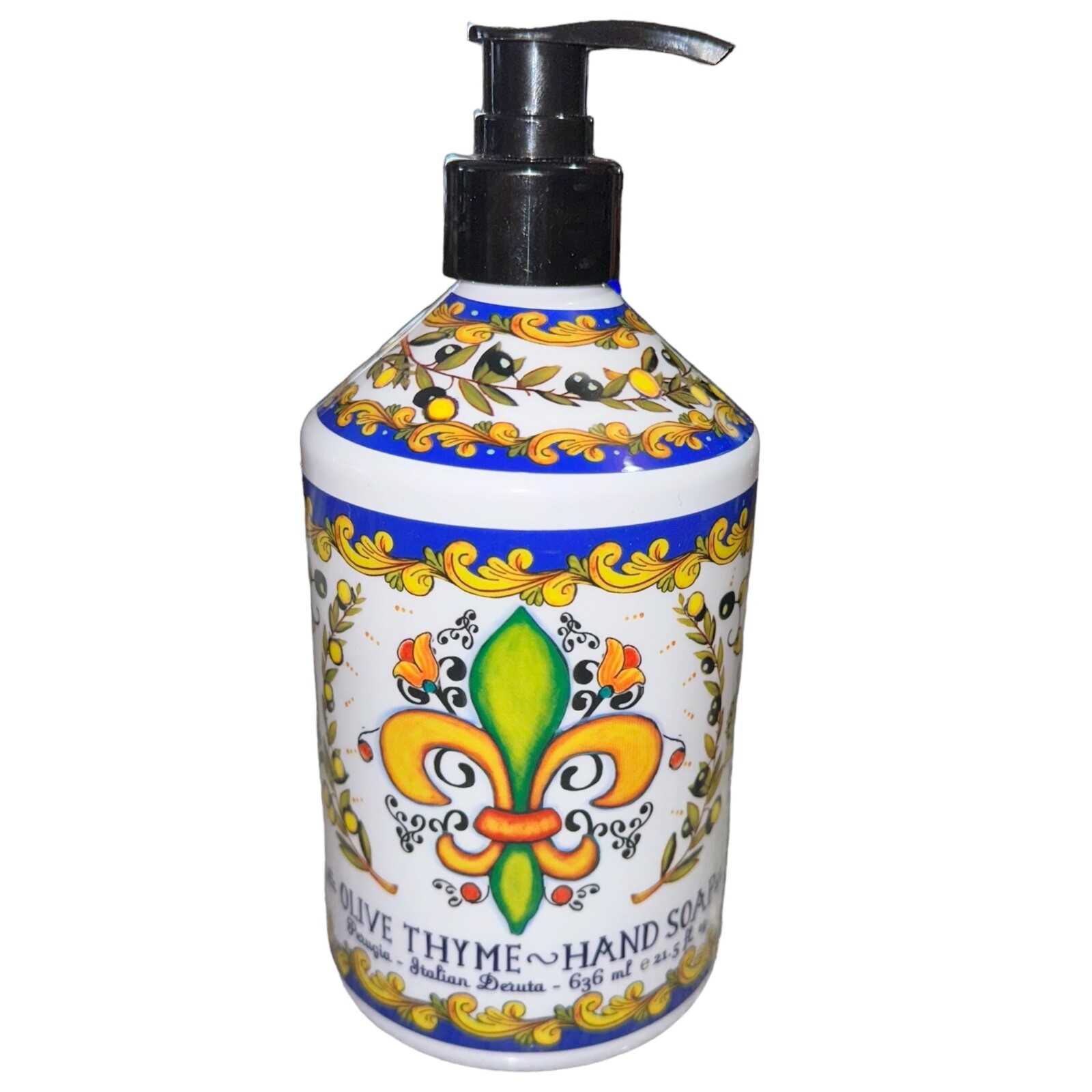 Italian DeRuta Perugia Hand Soap Olive Thyme, JUMBO size (21.5 oz) eBay