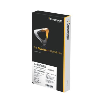 Kodak 1869080 Carestream T-Mat G/RA Panoramic X-Ray Film TMG-15 6'' x 12'' 50/Pk