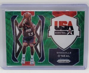 2021-22 Panini Prizm - USA Basketball Green Wave Prizm #10 Shaquille O'Neal