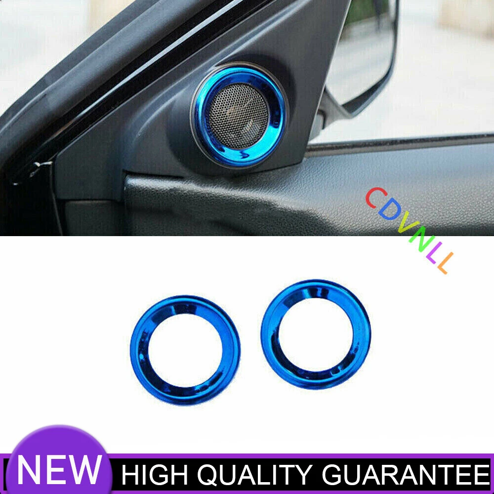 A Post Speaker Sticker Cover Trim 2* For Honda Accord 9th 14-2017 Blue Titanium
