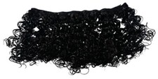Nina Collection Women's Curly Hair Extension Weft in Black 7 inches