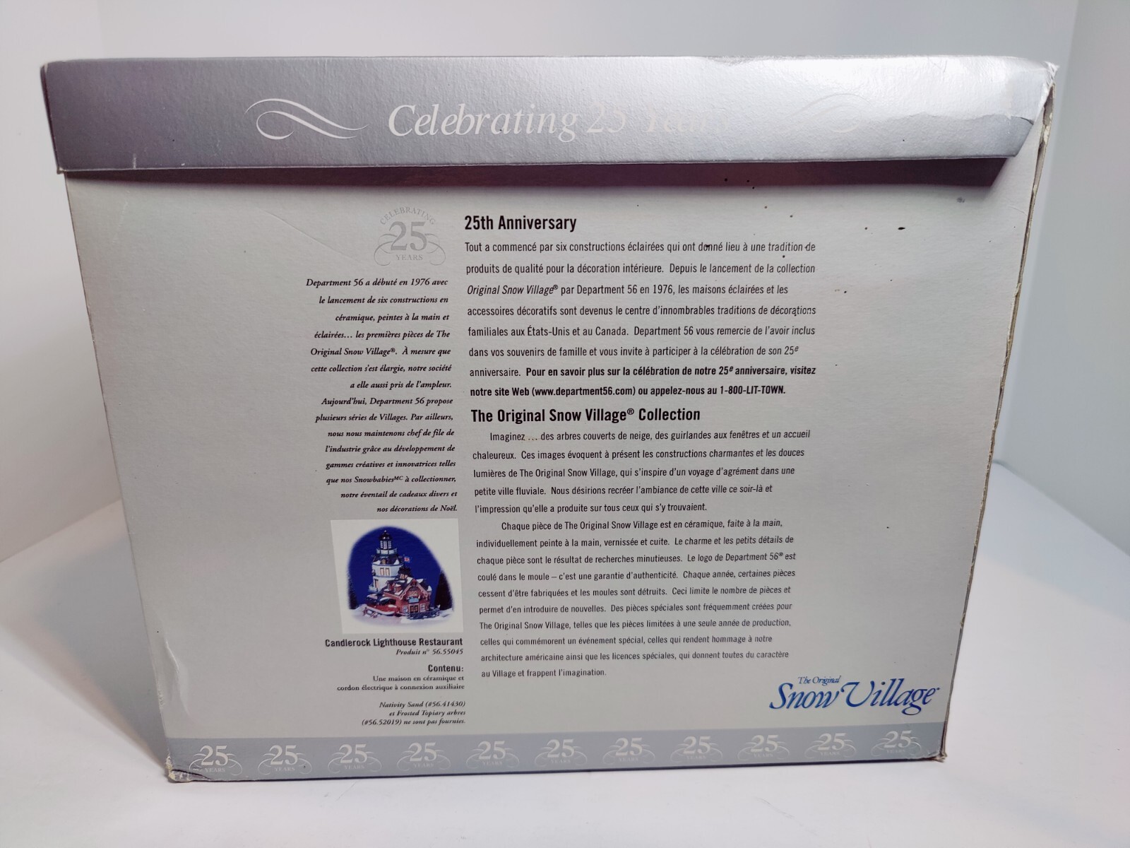 Dept. 56 Snow Village CANDLEROCK LIGHTHOUSE RESTAURANT 55045 Vintage