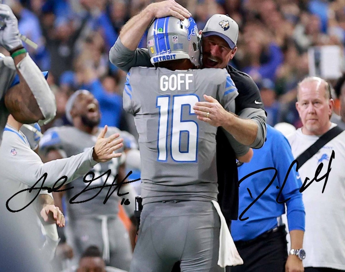 Jared Goff Dan Campbell Signed Photo reprint 8x10 11x14 ...