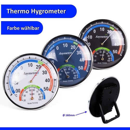ZYNCUE Analog Thermometer Hygrometer - Mini Wandthermometer 58mm ∅