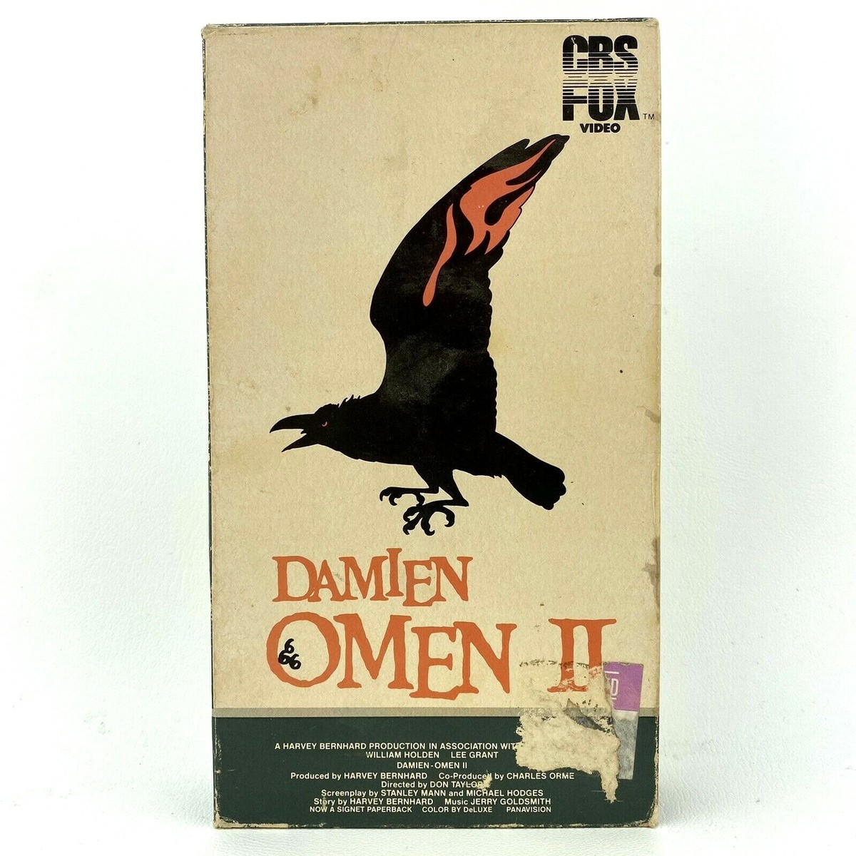 Damien The Omen 2 VHS 1984 Original CBS FOX Horror Blockbuster