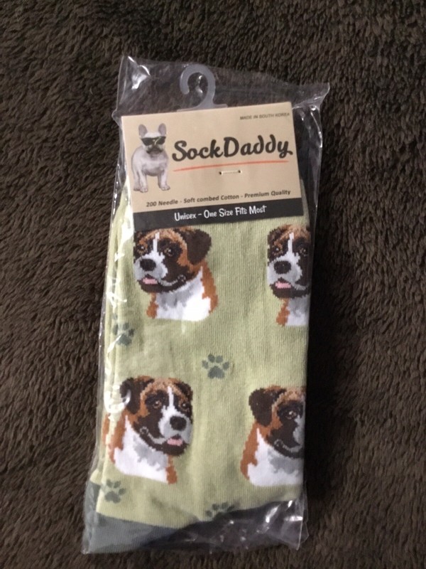 Sock Daddy Boxer Unisex Novelty Pet Lover Dog Socks 1 Pair
