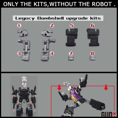 DIY Forearms upper arm thighs Filler Upgrade Kit For Legacy Insecticon Bombshell
