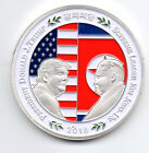 Donald Trump Silver Kim Jong Un Coin Peace Talks Usa Dprk Old Us President Retro