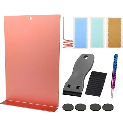 Hair Extensions Kit Remover Board/Glue Scraper/Sectioning Ring/Tweezer/Tape Tab
