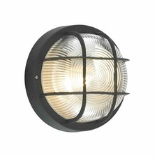 Outdoor IP44 Bulkhead Bulk 60W Light Garden Outside Lighting LED Round Wall Lamp