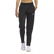 Adidas Women LG Relaxed Fit Tapered Legs Fleece Lined Active Pants Athleisure