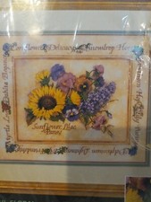 Dimensions floral sunflower dahila Ribbon Embroidery 1495 by Judy Hand