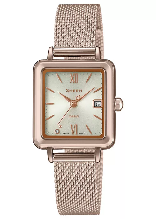 CASIO SHEEN Solar SHS-D400CGM-4AJF White Women's Watch New in Box