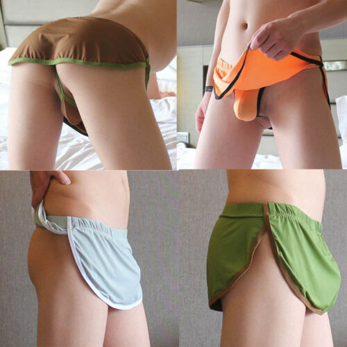 Man's Boxer Shorts Embedded G-string Underwear Guy Lounge Casual Boxer Panties - Afbeelding 1 van 33