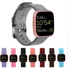 Nylon Fabric Wristband For Fitbit Versa / Versa 2 Wrist Bands Watch Band Strap 