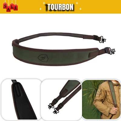 TOURBON Gewehrriemen Nylon-Waffenriemen rutschfestes Neopren, Drehwirbel-Set