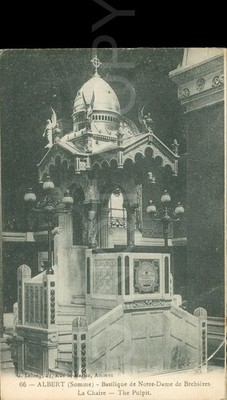 Albert Vintage Postkarte um 1910 Basilika Kanzel Frankreich 1. Weltkrieg