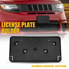 Front License Plate Frame Mount Bracket Holder 2017-2021 For Jeep Grand Cherokee