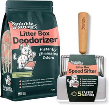 Sprinkle  Sweep Litter Box Deodorizer - Cat 4 Ounce Pack of 2 , Green