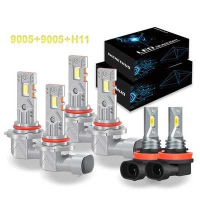 For Dodge Durango 2016-2020 White LED Headlight High Low Beam + Fog Light Bulbs