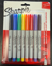 The Original Sharpie ULTRA FINE Point Assorted Colors Permanent Markers 8 Count