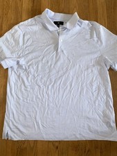 Banana Republic Shirt Mens Large Blue Polo Luxury Touch Performance Classic Fit