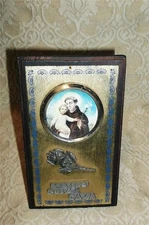 VINTAGE CATHOLIC SAINT ANTHONY & INFANT JESUS WOODEN PLAQUE PICTURE FREESTANDING