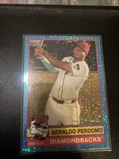 2025 Topps Heritage - Geraldo Perdomo #157 Chrome Light Blue Sparkle Refractor