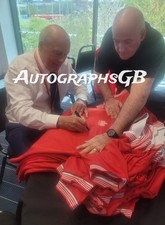Stuart Pearson & Jimmy Greenhoff Signed 1977 Shirts.