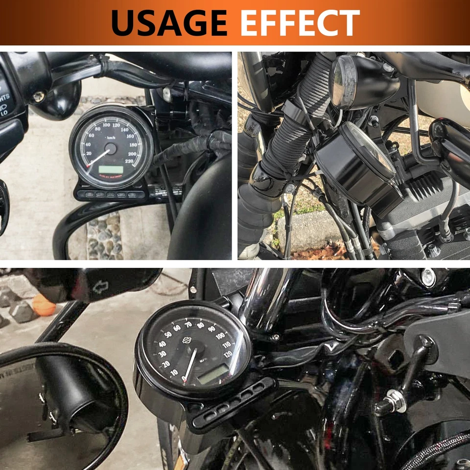 Soporte de montaje de reubicación para velocímetro de motocicleta Harley Sportster XL 883 1200 Foto 4 de 4