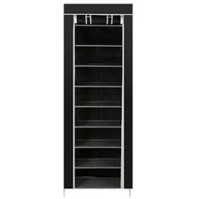 Shoe Rack 10 Layers 9 Shelf Shoes Standing Cabinet Storage Organizer Dustproof