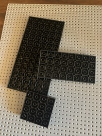 Lego Brick 12x24 8x16 8x8 Black Thick Plate 30072 Castle Star Wars Harry Potter