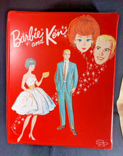  MR 6 Vintage Barbie and Ken Red Wardrobe Carrying Case 1963