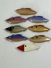 Bill Lewis Rat-L-Trap 1/2 oz Lipless Crankbait Fishing Lures Mixed Lot Of 8