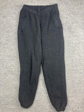 Skims Pants Womens S Black Sherpa Fleece Sweatpants Joggers Zip Pockets Lounge