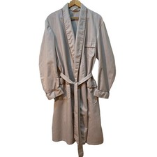 Vintage Retro Classic Lounge Lightweight Cotton Blend Bath Robe Pockets XL