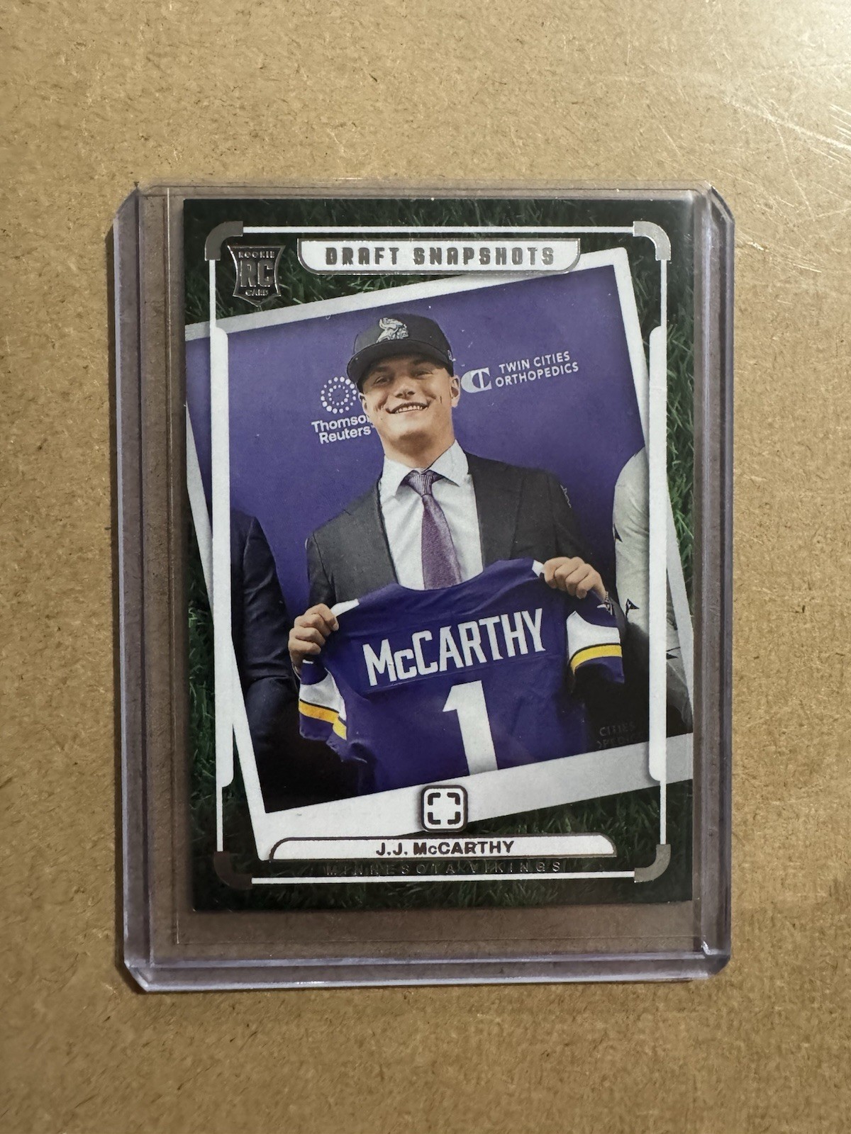 JJ McCarthy Panini Photogenic Draft Snapshots #8 Base
