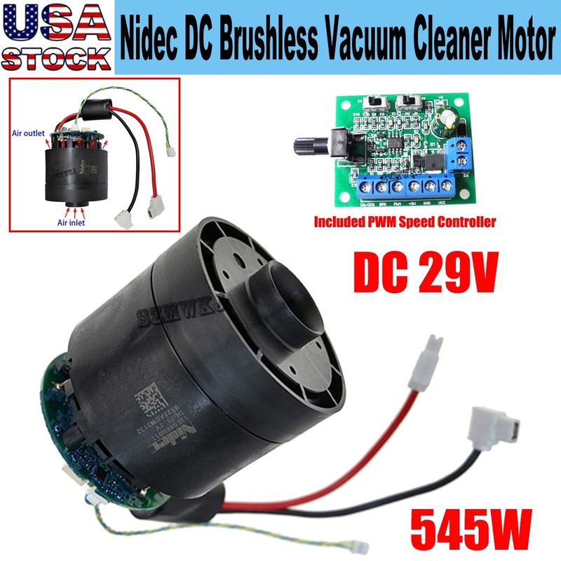 Nidec DC 18V-36V 545W DC Brushless Fan Vacuum Cleaner Motor 26kPa Strong Suction