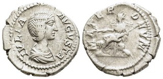 Moneda FITZ Roma Ivlia Domna Septimio Severo Denar Cibeles Mater Devm ØGRO243