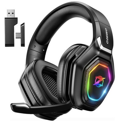 Ozeino Wireless Gaming Headset, kompatibel mit PC Ps5 Ps4 bietet 2,4 GHz