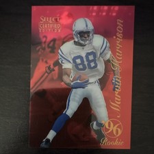 Marvin Harrison 1996 Select Certified Red #91 Colts Rookie Football Card. rookie card picture