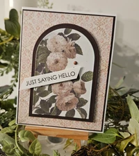 STAMPIN UP CARD KIT -  FLOWERS JUST SAYING HELLO KIT MAKES 4 CARDS 25.498