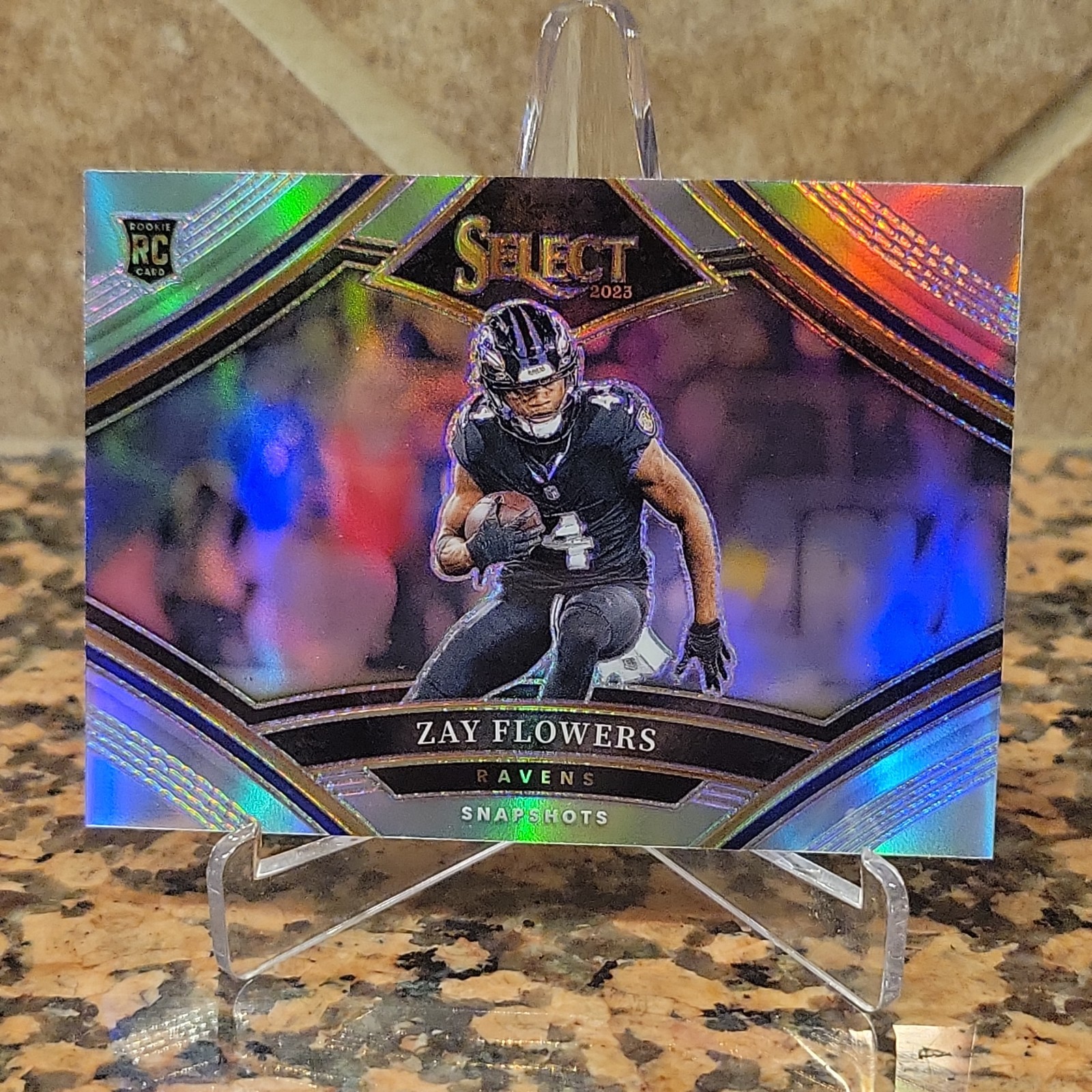 Zay Flowers 2023 Panini Select Silver Prizm #SS-ZF Snapshots Ravens Rookie!