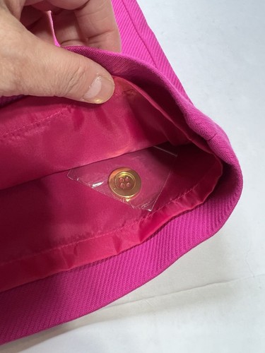 NWT Talbots Women's 6P Pink Woven Pencil Skirt Preppy Button Detail #69 - Picture 6 of 14