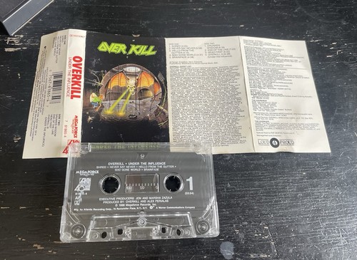 OVER KILL Under the Influence by Overkill (Cassette Tape) Oct-1990 Megaforce - Picture 3 of 4